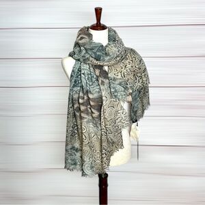NWT Ahujasons Large Wool Shawl Wrap Scarf Lightweight Soft